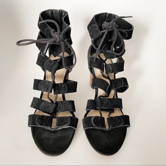 Marc Fisher Paradox Suede Cage Sandal Sz 7 - Picture 3 of 6